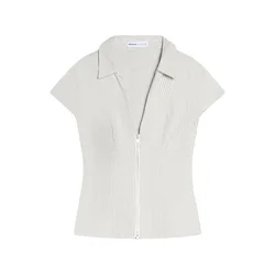 Bershka Bluza barva blata/naravno bela