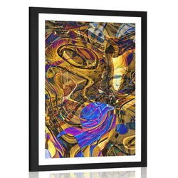 Plakat s paspartujem polna abstraktna umetnost - 60x90 no frame
