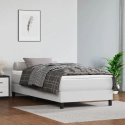 Madrac s džepičastim oprugama srednje tvrdoće bijeli 100x200x20 cm umjetne kože