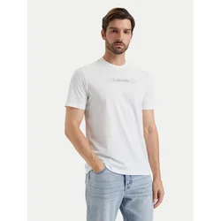 Calvin Klein Majica LV04LH802G Bela Regular Fit