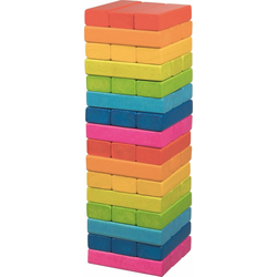 Goki Balansirna igra leseni stolp Jenga rainbow