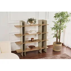 Hanah Home Polica za knjige Shb-017-B, 120x31x120 cm, Siva