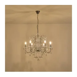Luster na lancu KRISTALLO 6xE14/15W/230V