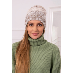 Kesi Cap with fleece Dolores K303 brown+light beige+dark beige