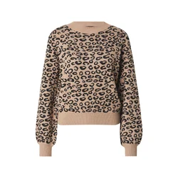 VERO MODA Pulover VMNANCY temno bež/črna