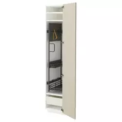 METOD / MAXIMERA Visoki element-ostava, bela/Havstorp bež, 40x60x200 cm