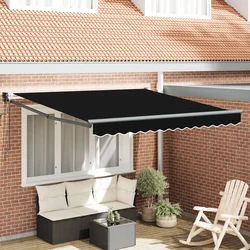 Nadstrešnica Crna 300 x 250 x 165 cm Poliester i metal