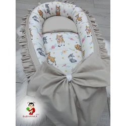Bubamara037 Gnezdo za bebe sa karnerom Bambi, Krem