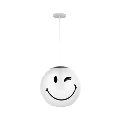 ONLI - Dečiji luster na kablu SMILEY 1xE27/15W/230V bela