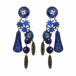 Tatami Womans Earclips Blossom E-Wo004M Navy Blue