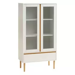 Display cabinet FENSMARK 1drw2drs wh/oak