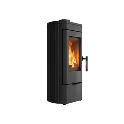 Kratki Peć na drva k12 6kw fi 130 livena, Crna