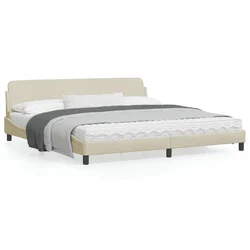 Okvir za krevet Dover krem 200x200 cm od tkanine