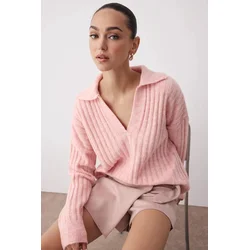 Trendyol Milla ženski duks Twoaw24Kz00678, puder / roze