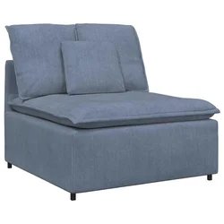 Vidaxl Modularni kavč z blazinami moder 100 cm