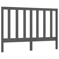 Vidaxl Posteljno vzglavje sivo 166x4x100 cm trdna borovina