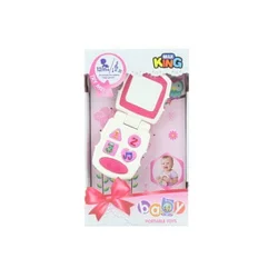Otroški telefon roza na baterije