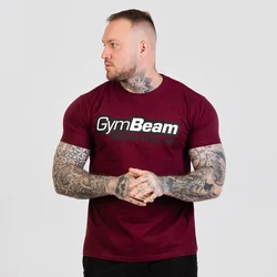 GymBeam Muška majica Beam Burgundy