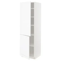 METOD Visoki element s policama/2 vrata, bela Enköping/bela im. drveta, 60x60x200 cm