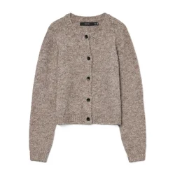 Vero Moda Pletena jopica Novah 10320496 Rjava Regular Fit