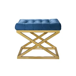 Atelier del Sofa Tabure 50x42x40cm, Zlatno-Plavo