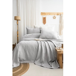 Lessentiel Maison Set Prekrivač i jastučnice Julia, 240x260 cm, Svetlosivi