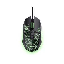 Trust ge?merski miš, GXT113 FELOX, LED, žični, USB-A, 6400 DPI, crno-zeleni
