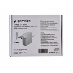Gembird NPA85-185-4600 (TJ-341L Apple Type-L) punjac za laptop 85W-18.5V-4.6A, Magsafe1 Type-L