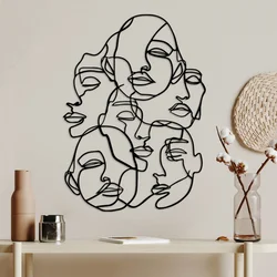 Wallity Zidna dekoracija Facce-1, 42 x 60 cm, Crna