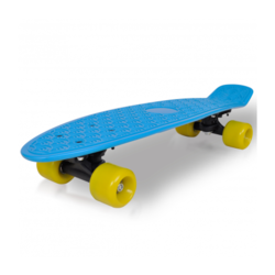 VIDAXL retro skateboard 57 x 15.5 x 9 cm plavo žuti