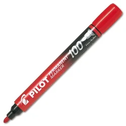 Pilot permanentni marker 100, okrogel, rdeč