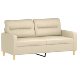 Vidaxl Kavč dvosed krem 140 cm blago