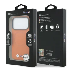 Maska BMW M FW Metal Logos MagSafe za iPhone 17 Pro Max narandzasta