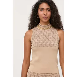 GUESS Top z naramnicami LISE, rjava