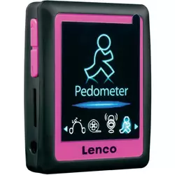LENCO MP3 predvajalnik z pedometrom PODO-152 4GB roza