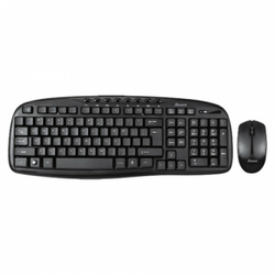 Xwave tastatura+miš bežični multimedijalni BK02 Crni USA slova (Wireless set 2.4GHz)