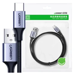 Kabl UGREEN US288 USB-A to USB-C Fast Charging Cable 3A Max Black 1m