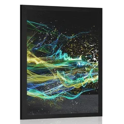 Plakat s paspartujem barvna abstrakcija - 20x30 black