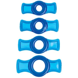 Doc Johnson TitanMen Tools Adjustable Ring Set Black 4pcs TPR DJH499B