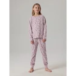 NAME IT Pižama oliva / pastelno lila / rosé / temno rdeča