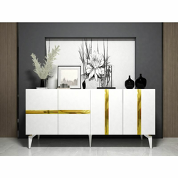 HANAH HOME Komoda Vania White Gold