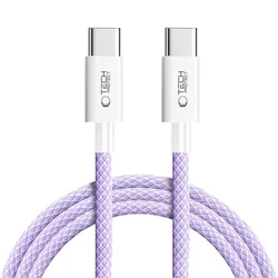 Tech-protect Ultraboost Lite kabel USB-C / USB-C PD 60W / 3A 2m, vijolična