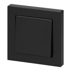 Vgradno enopolno stikalo Malta 10A, 250V, WP-1M, mat črno
