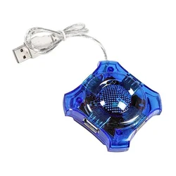Northix Esperanza 4 Port USB 2.0 Hub Star Blue