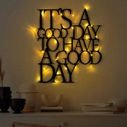 Wallity Zidna dekoracija Its A Good Day To Have A Good Day 187, 70x61 cm, 1.5 mm, IP20, Crna