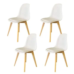 Hanah Home SND3016 set trpezarijskih stolica 4 kom, bela/hrast