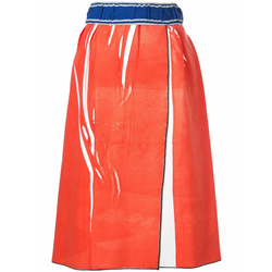Rohka-mid-length wrap skirt-women-Red