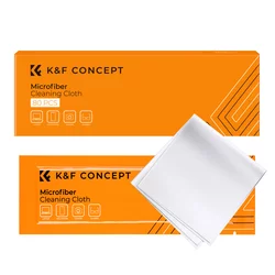 K&F 80pcs* Microfiber Cleaning cloth Kit, 15*15cm, White, Dry, in vacuum