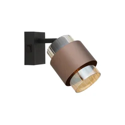 Globo 15560-1C - Zidna spot lampa MILLEY 1xE27/40W/230V crna/bronza