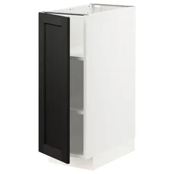 METOD Podni element s policama, bela/Lerhyttan crno bajcovano, 30x60 cm